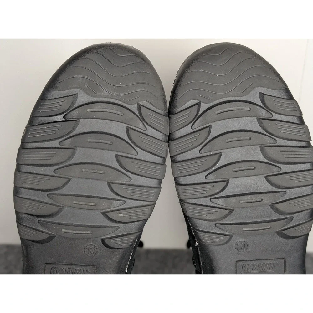 Khombu Iris Black Suede‎ Ankle Boots Womens 10M Faux Fur Lined Winter Zip